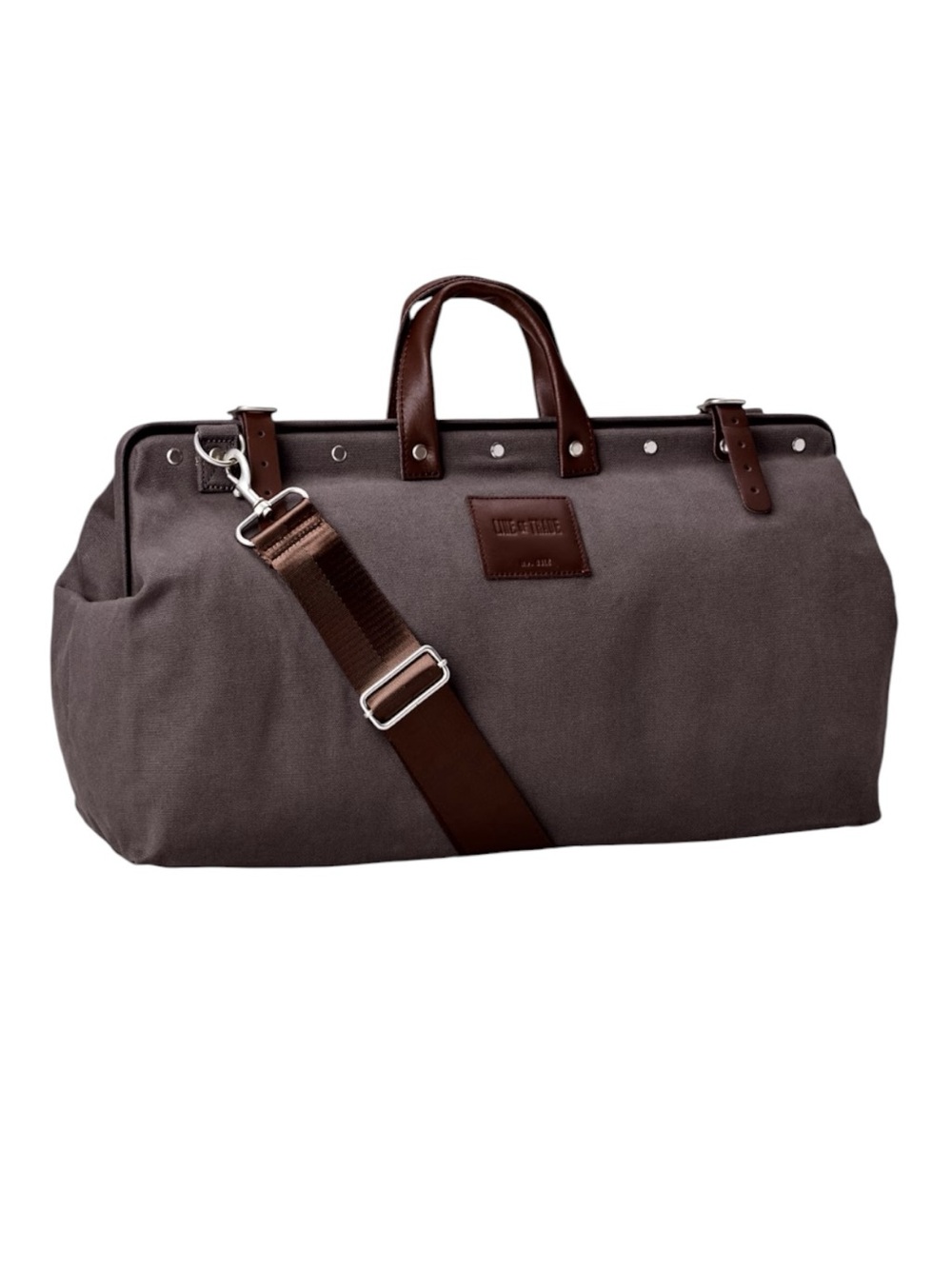 Line of Trade No. 0312 Canvas Weekender Bag in gray with leather trim | Regular